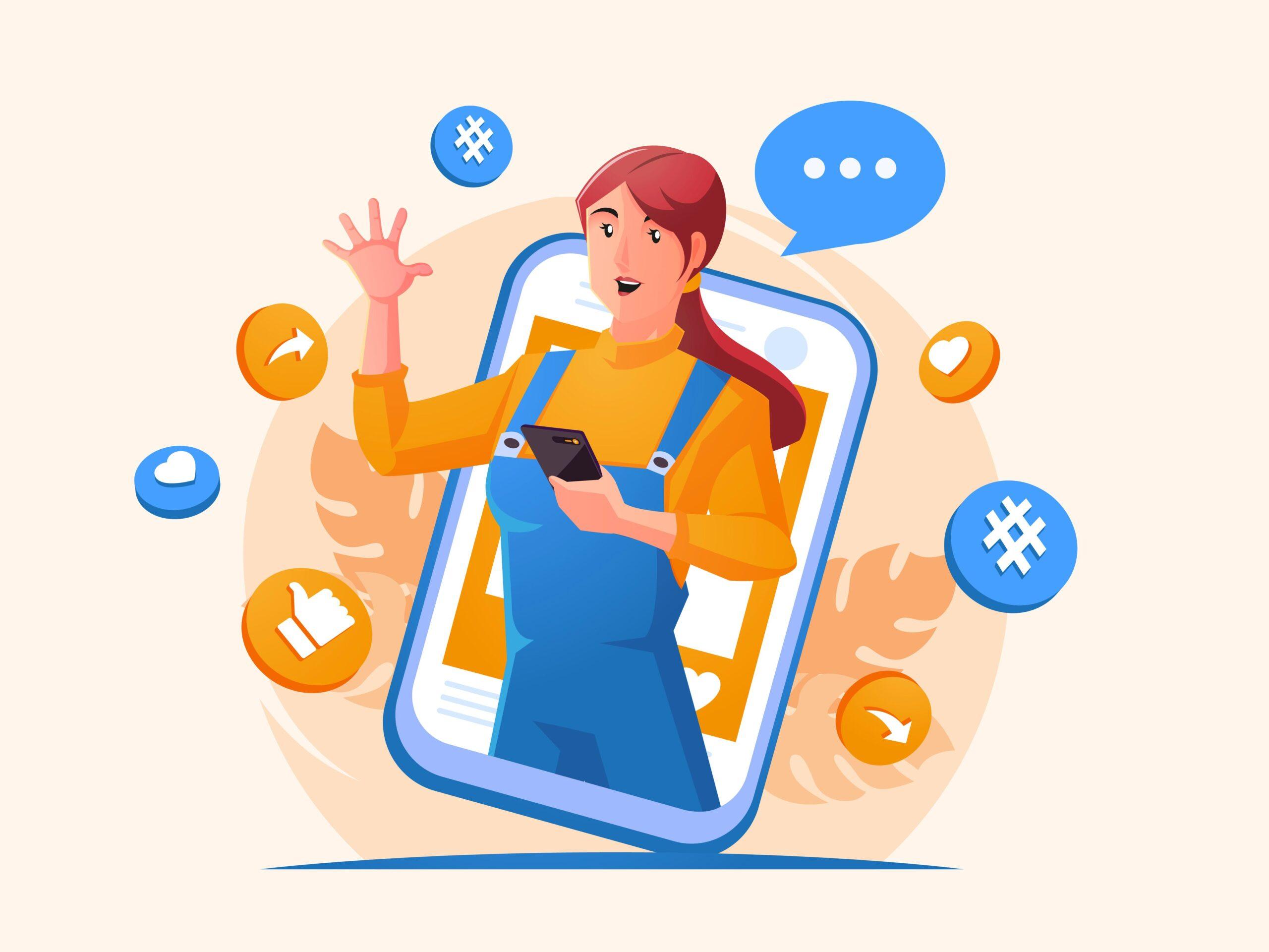 Konzept des Social-Media-Influencers