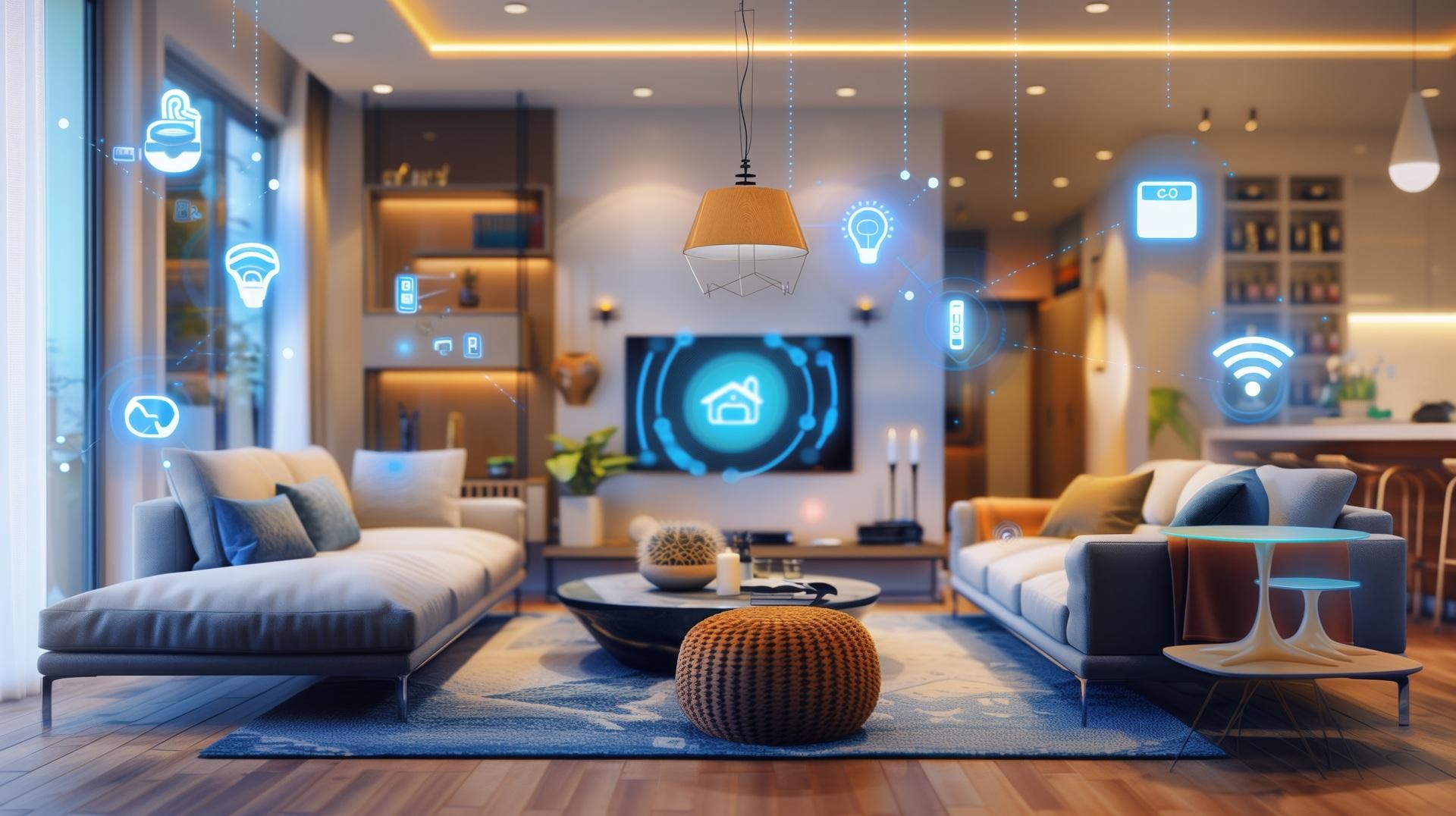 Modernes Wohnzimmer mit smarten Lösungen | Solarschlauch Pool